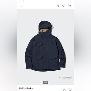Uniqlo utility parka size S mall like new